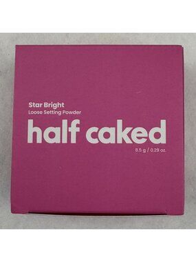 Half Caked Star Bright Loose Setting Powder Translucent 8.5G Makeup Vegan NEW